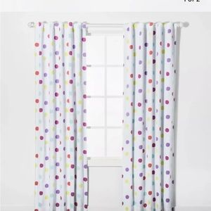 Pillowfort Target 4 panel Blackout curtains polka dot